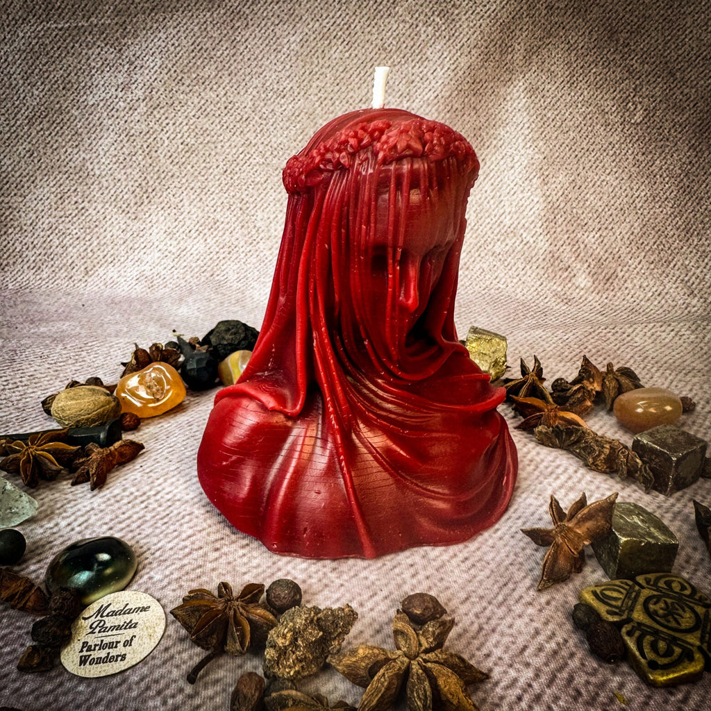 Beeswax Veil of Secrets Spell Candle - Truth Revelation & Privacy Protection | Beeswax Candle | Wiccan Center