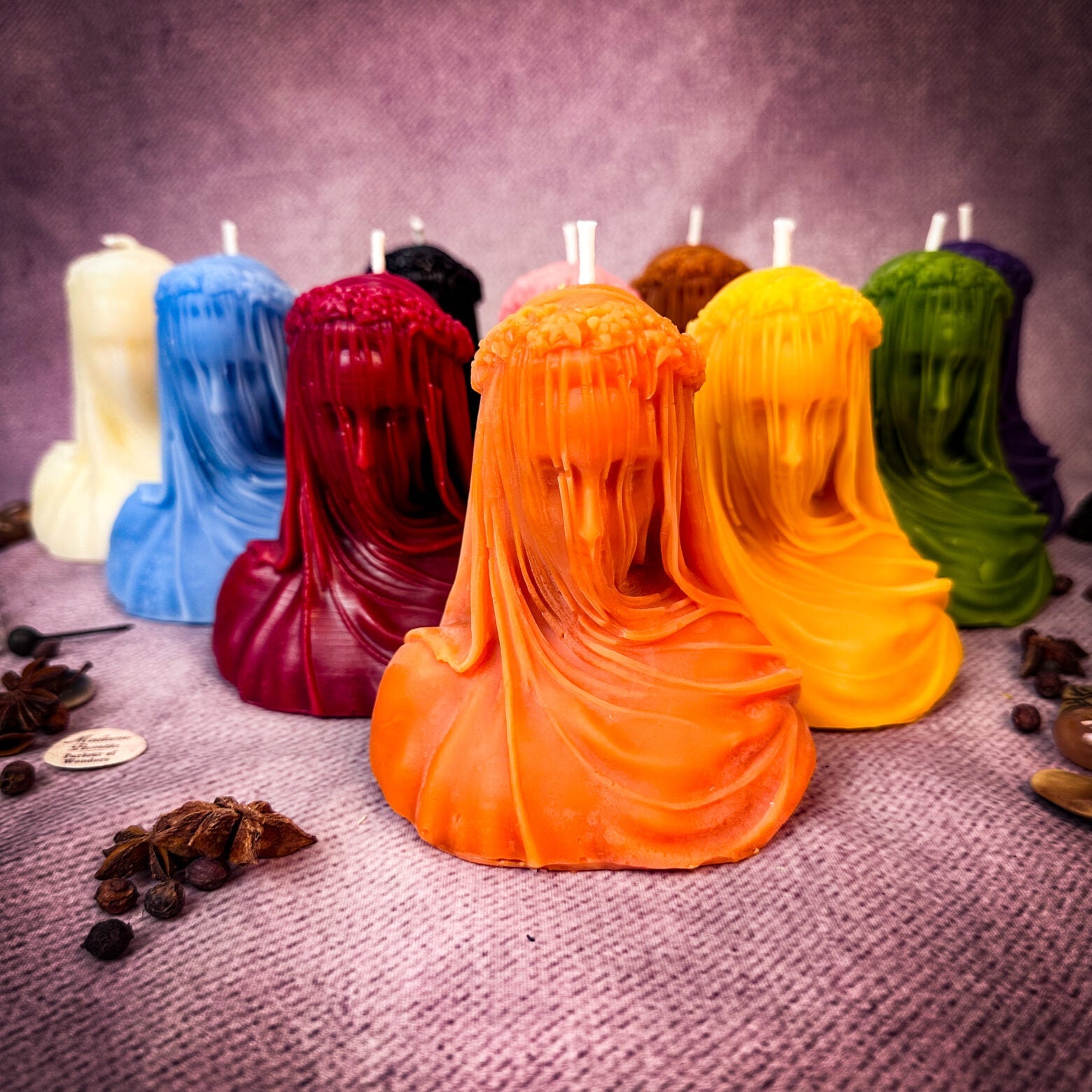 Beeswax Veil of Secrets Spell Candle - Truth Revelation & Privacy Protection | Beeswax Candle | Wiccan Center