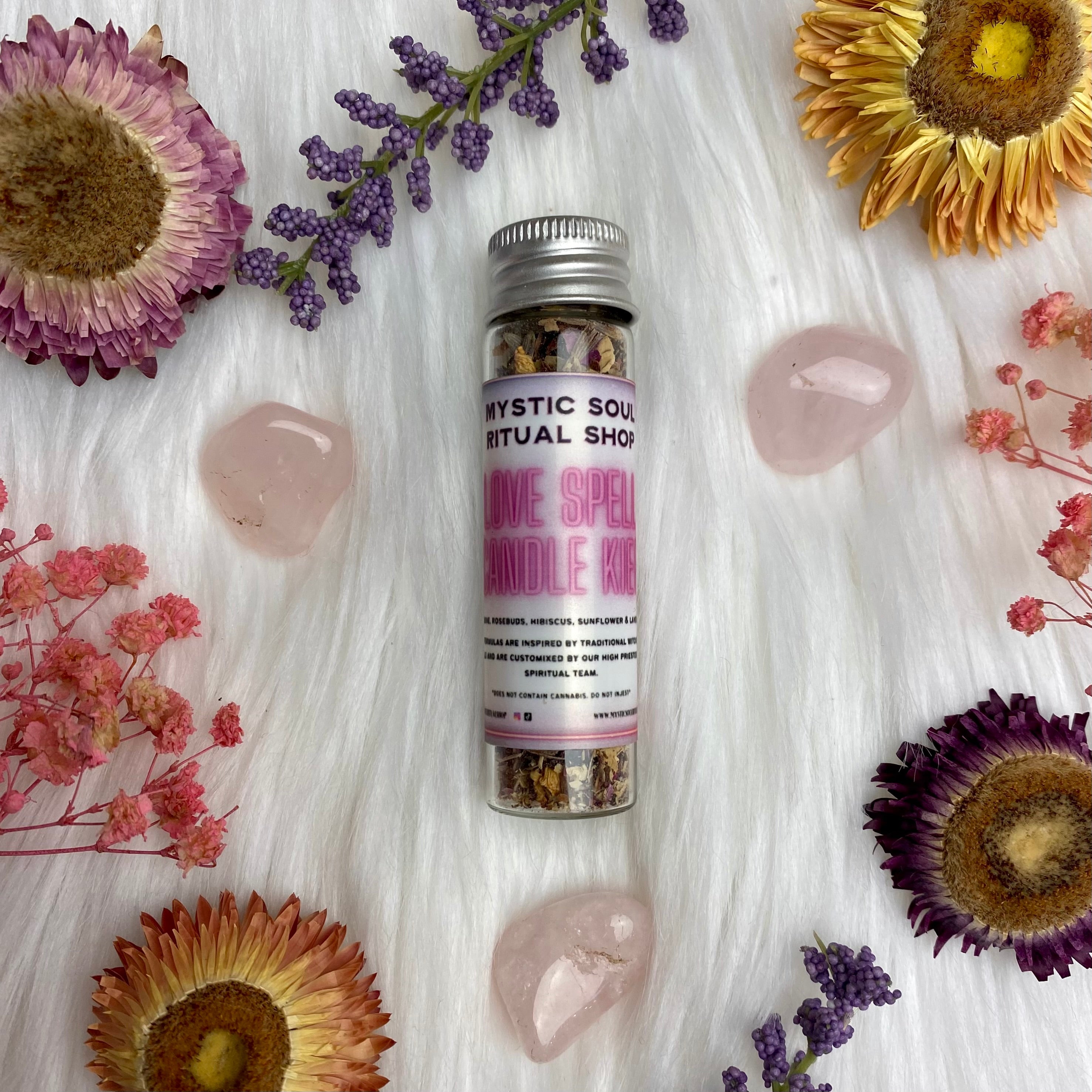 Love Spell Candle Kief | Herbs | Wiccan Center