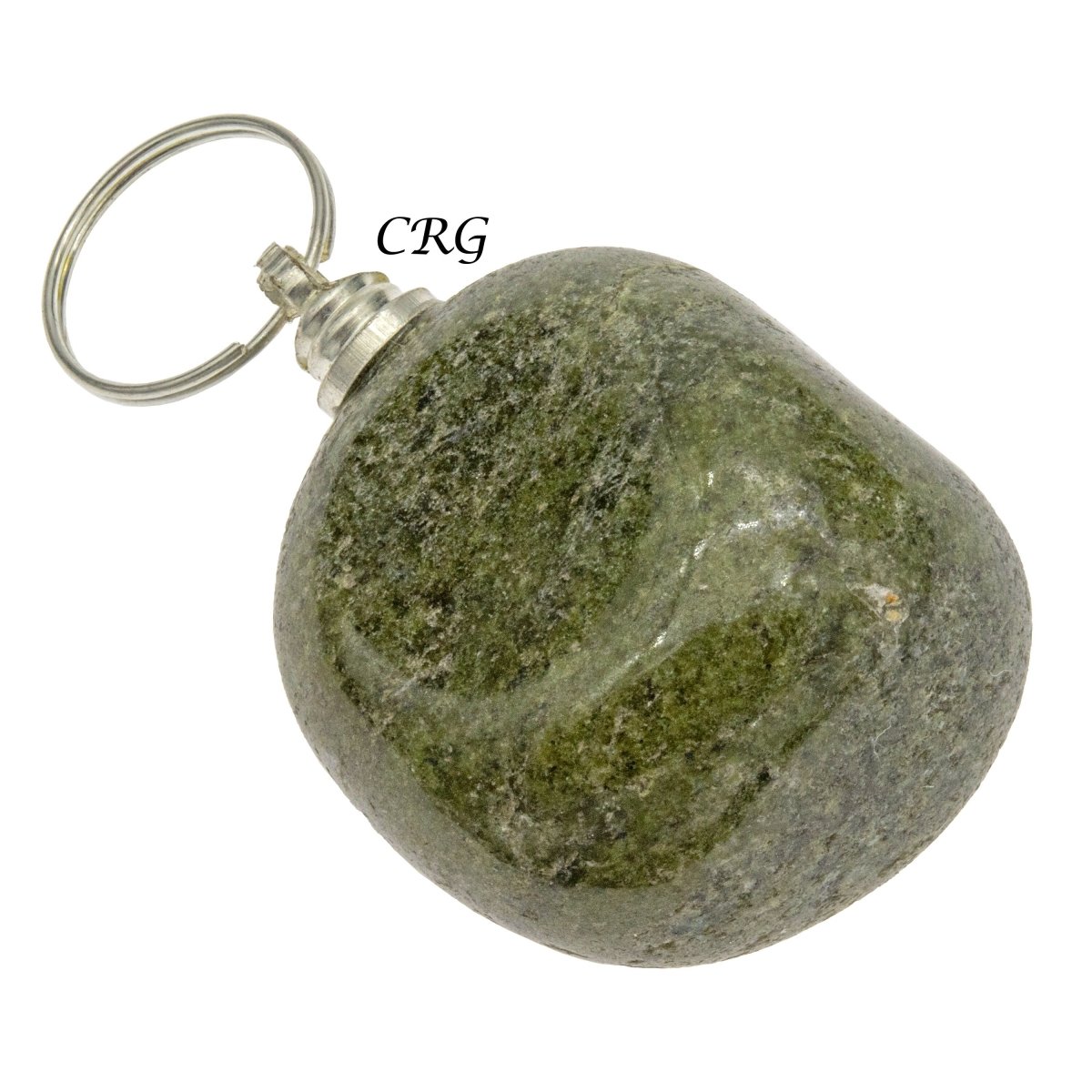 Vesuvianite Tumbled Pendant with Silver Bail (4 Pieces) 1 Inch