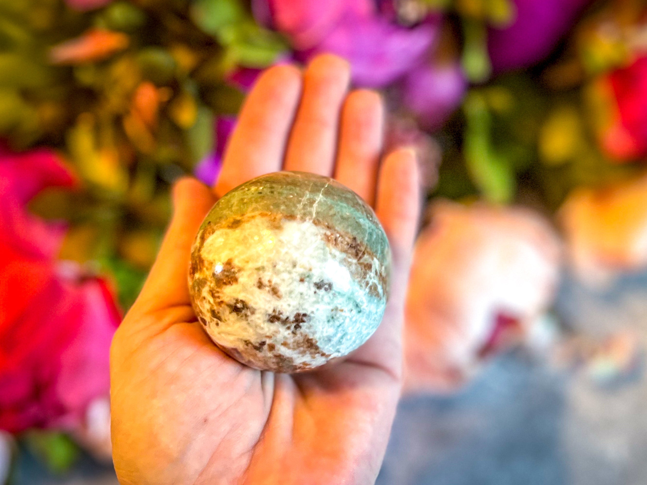 Vesuvianite and Garnet Crystal Spheres, ethically sourced | | Wiccan Center