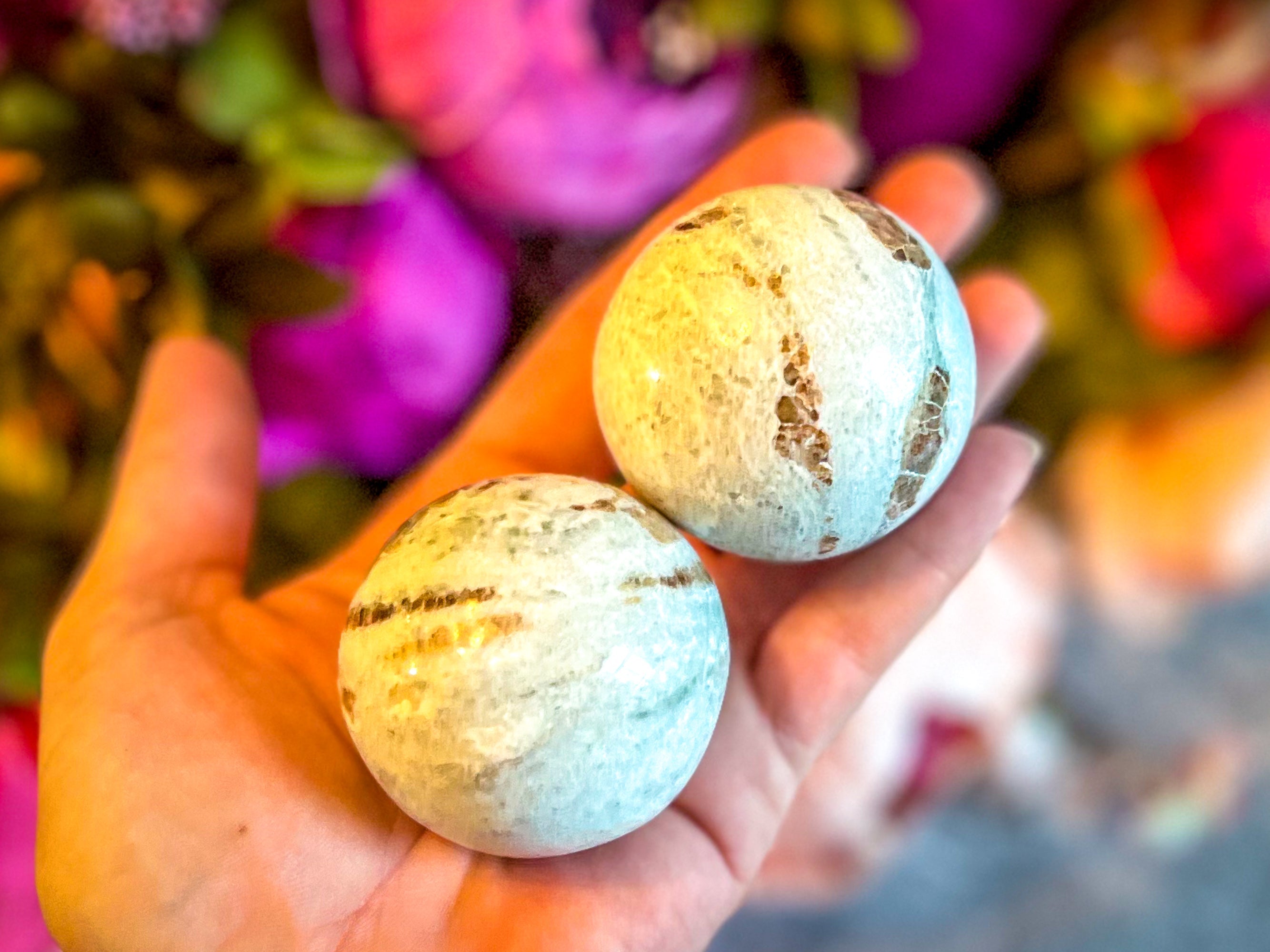 Vesuvianite and Garnet Crystal Spheres, ethically sourced | | Wiccan Center