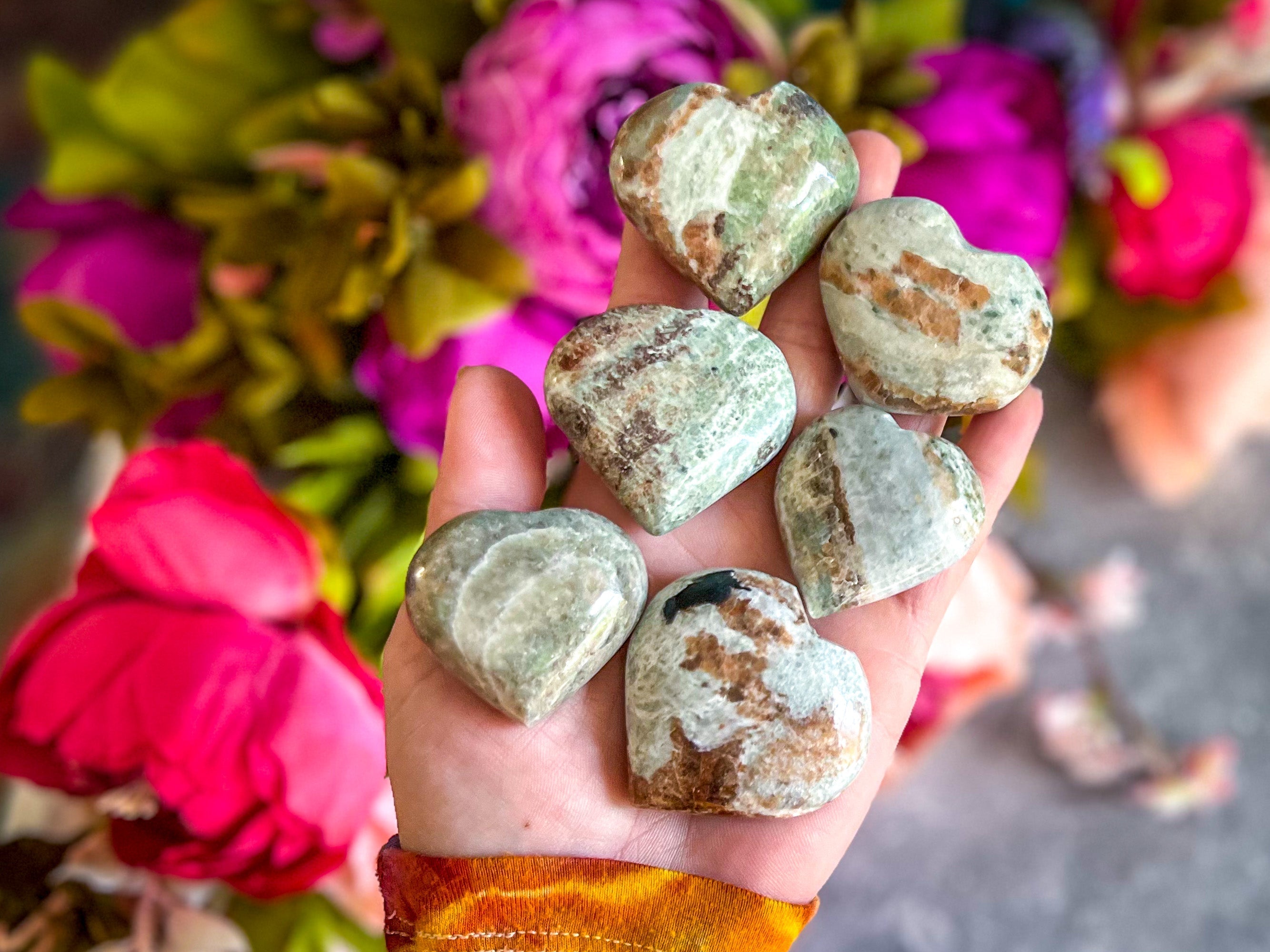 Vesuvianite and Garnet Heart, ethically sourced | | Wiccan Center