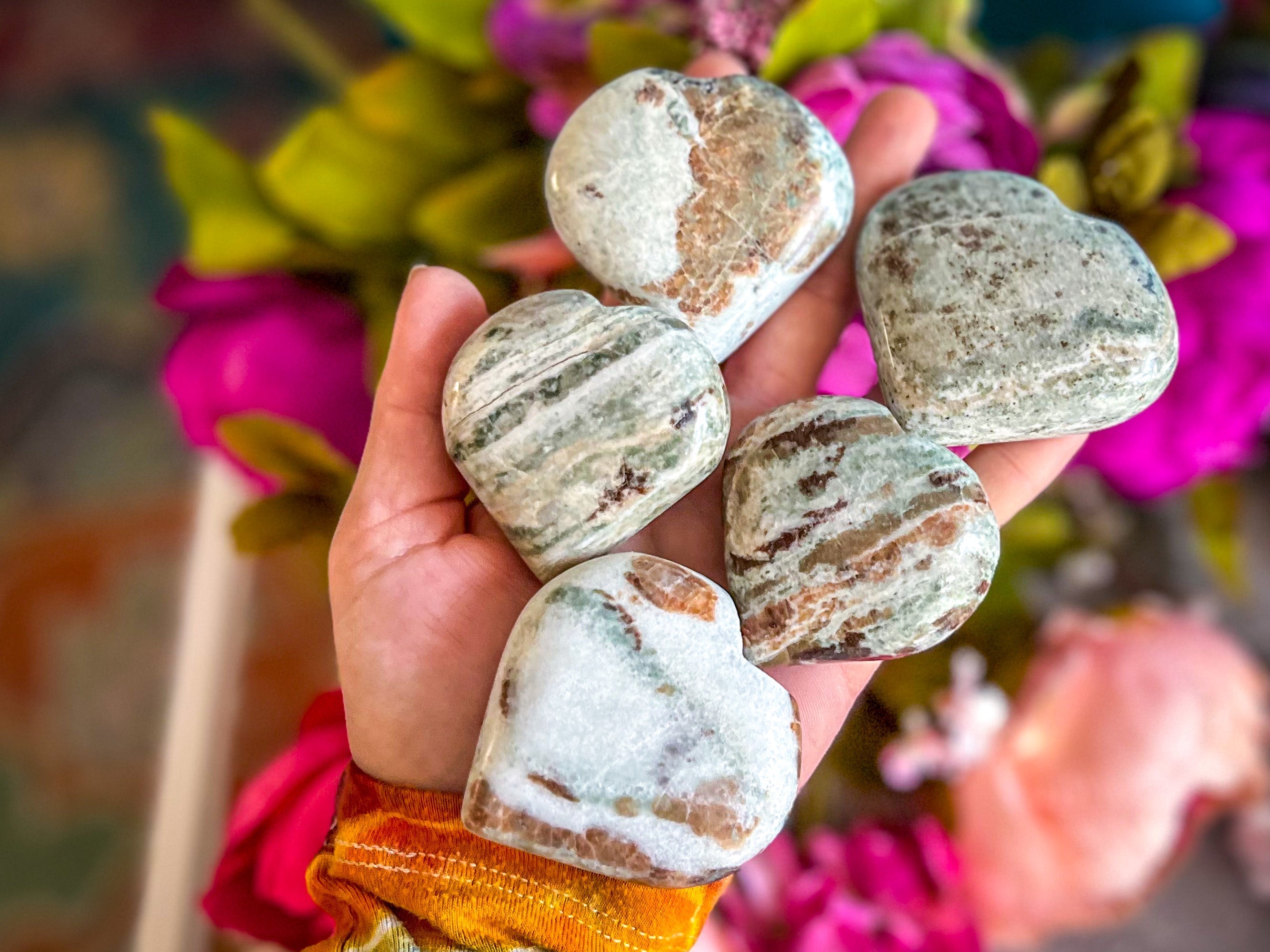 Vesuvianite and Garnet Heart, ethically sourced | | Wiccan Center