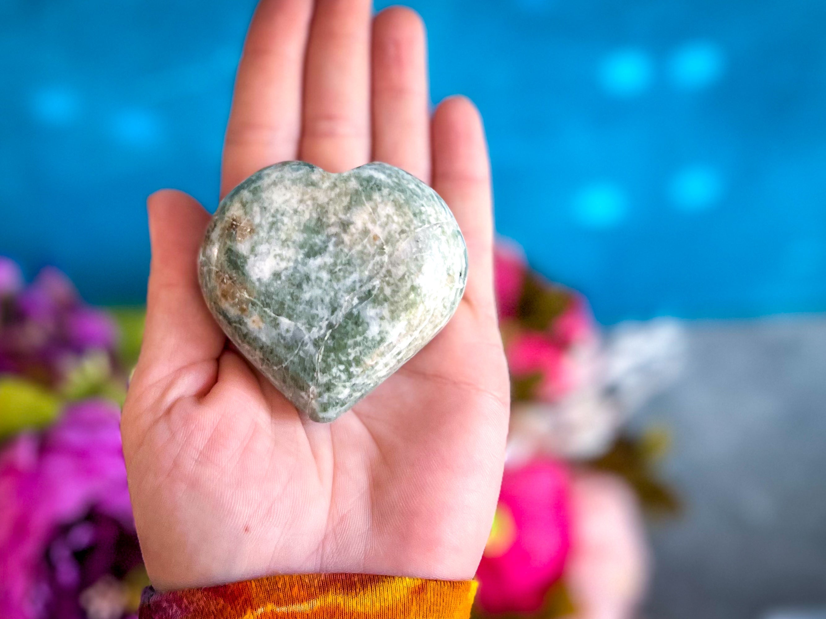 Vesuvianite and Garnet Heart, ethically sourced | | Wiccan Center