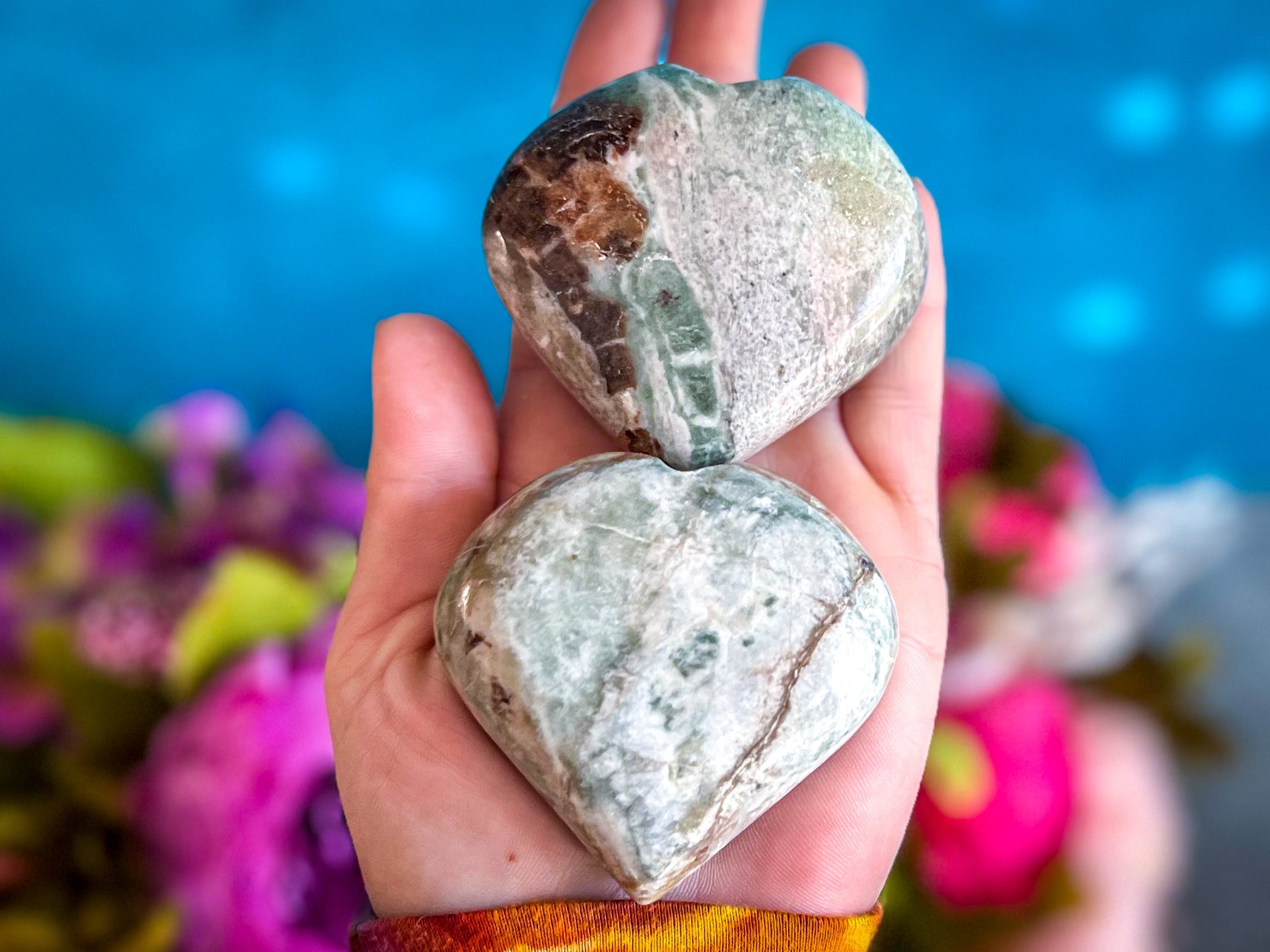Vesuvianite and Garnet Heart, ethically sourced | | Wiccan Center