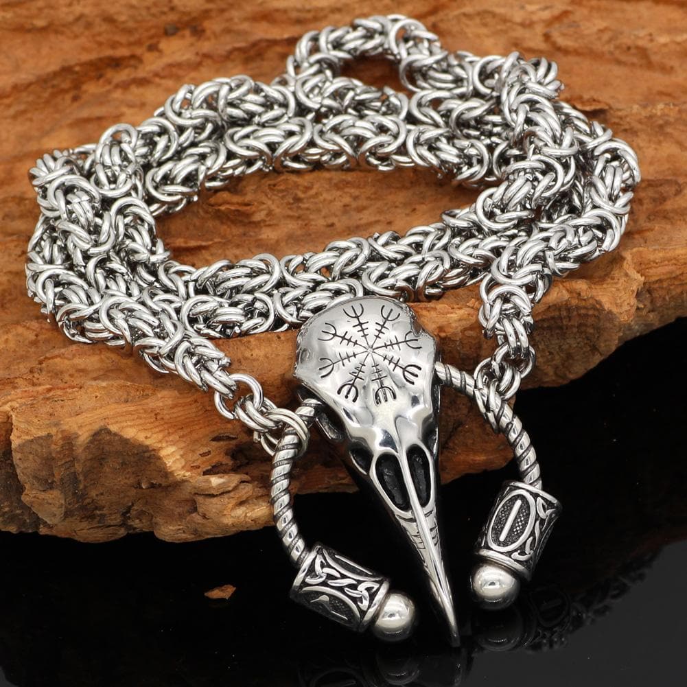 Vikings Helm of Awe Stainless Steel Necklace | Pendants & Necklaces | Wiccan Center