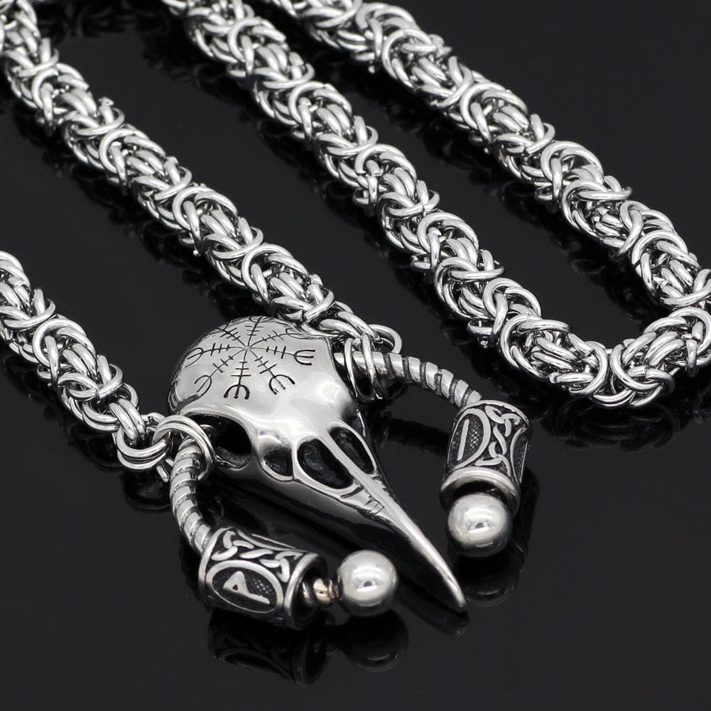 Vikings Helm of Awe Stainless Steel Necklace | Pendants & Necklaces | Wiccan Center