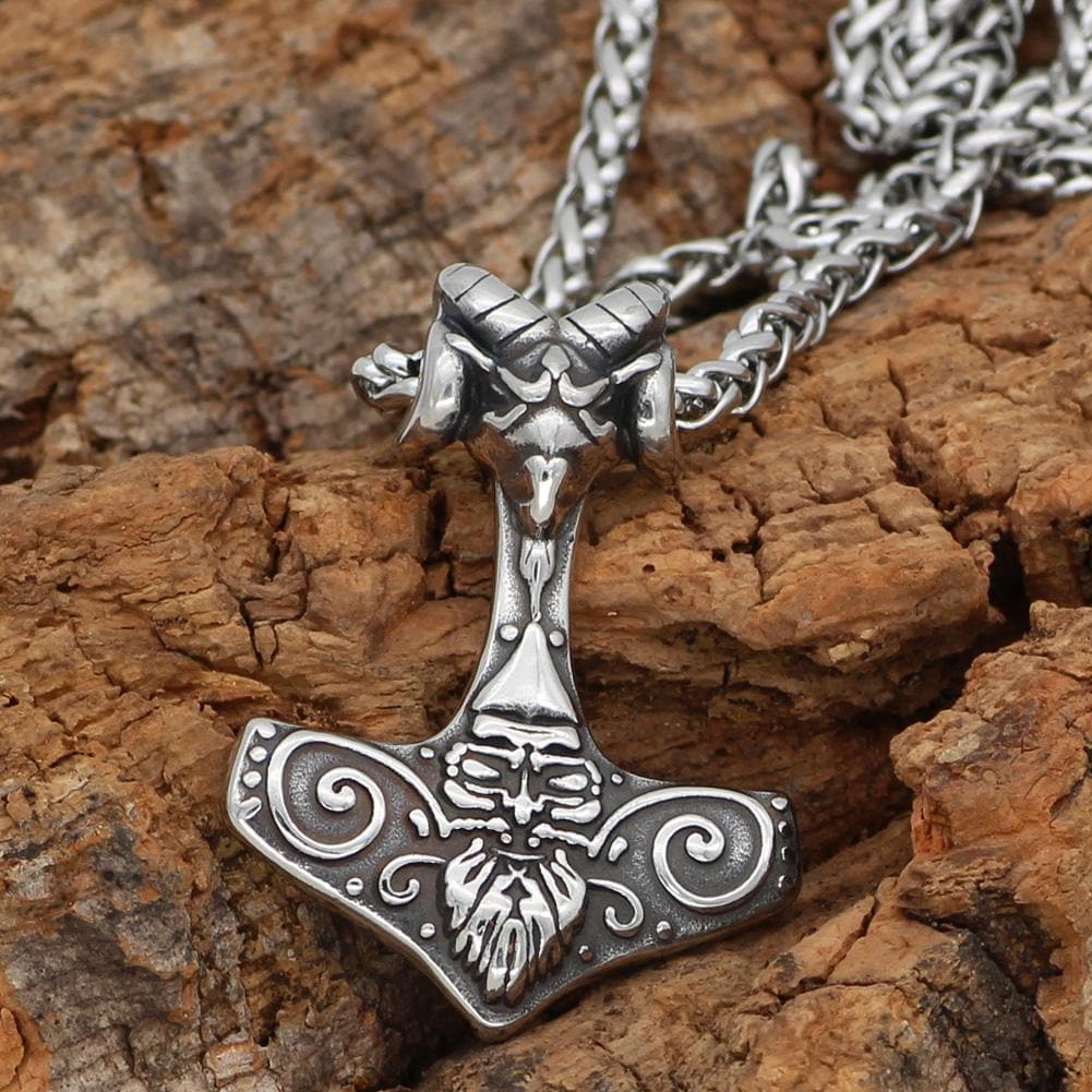 Vikings Thor's Hammer Stainless Steel Necklace | Pendants & Necklaces | Wiccan Center