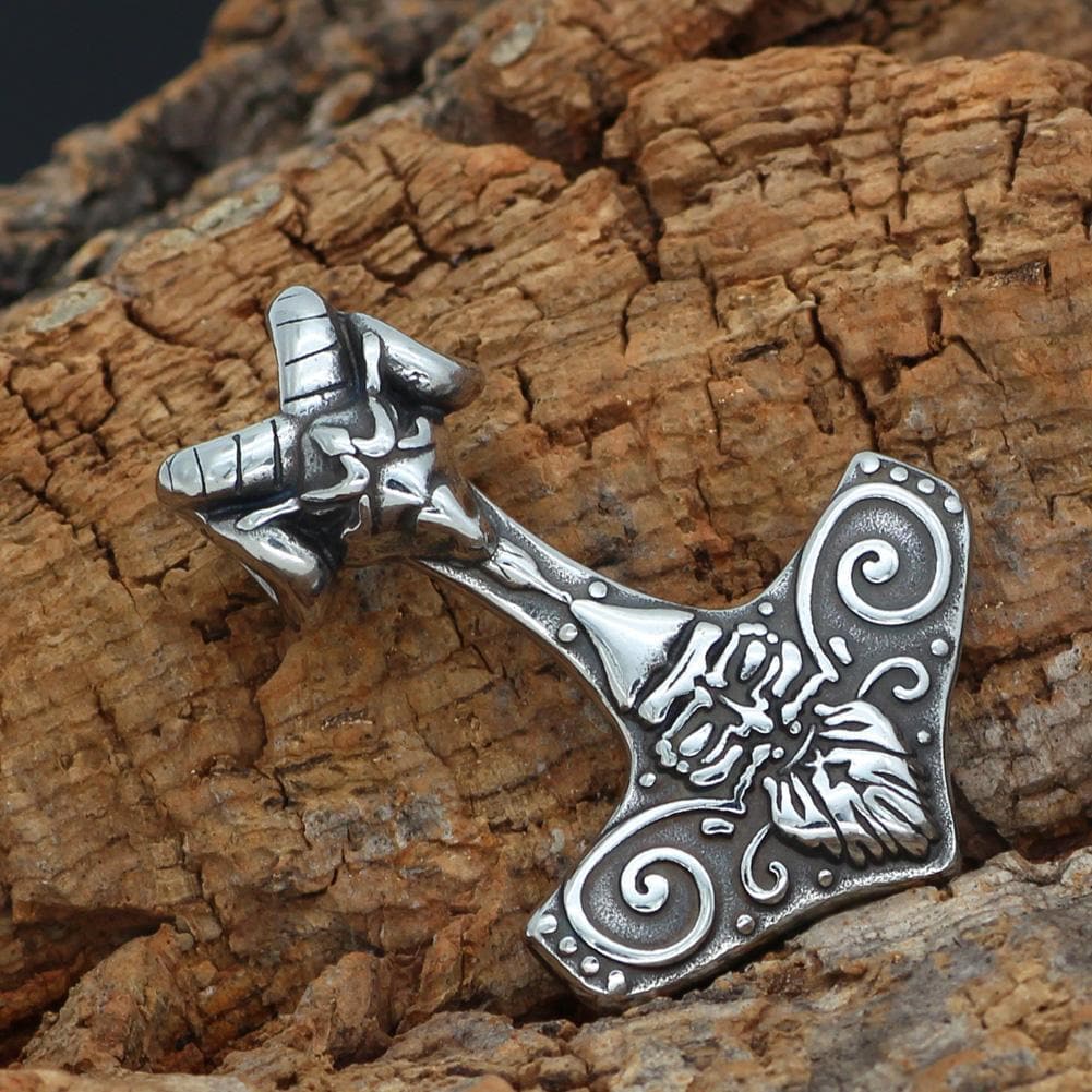 Vikings Thor's Hammer Stainless Steel Necklace | Pendants & Necklaces | Wiccan Center