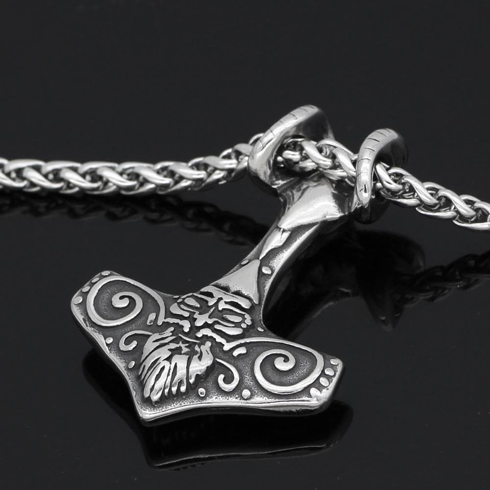 Vikings Thor's Hammer Stainless Steel Necklace | Pendants & Necklaces | Wiccan Center