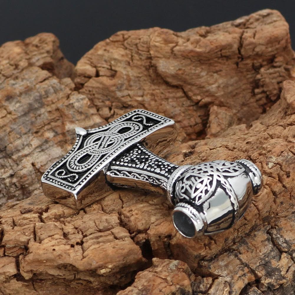 Vikings Thor Mjolnir Stainless Steel Necklace | Pendants & Necklaces | Wiccan Center