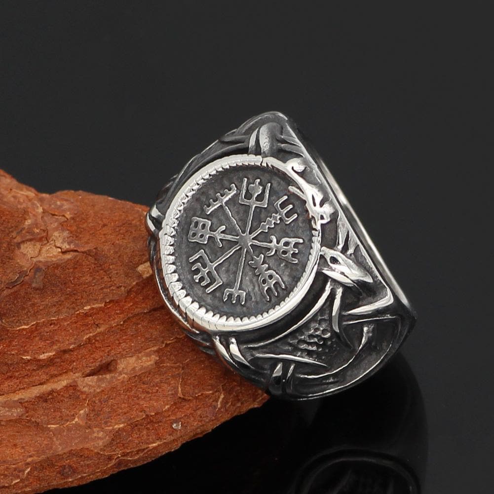 Vikings Vegvisir Stainless Steel Ring | Rings | Wiccan Center