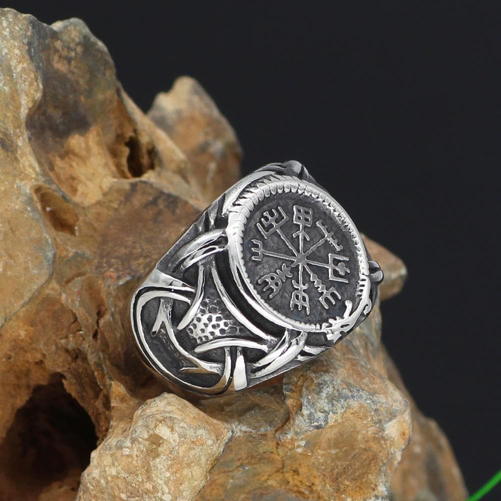 Vikings Vegvisir Stainless Steel Ring | Rings | Wiccan Center