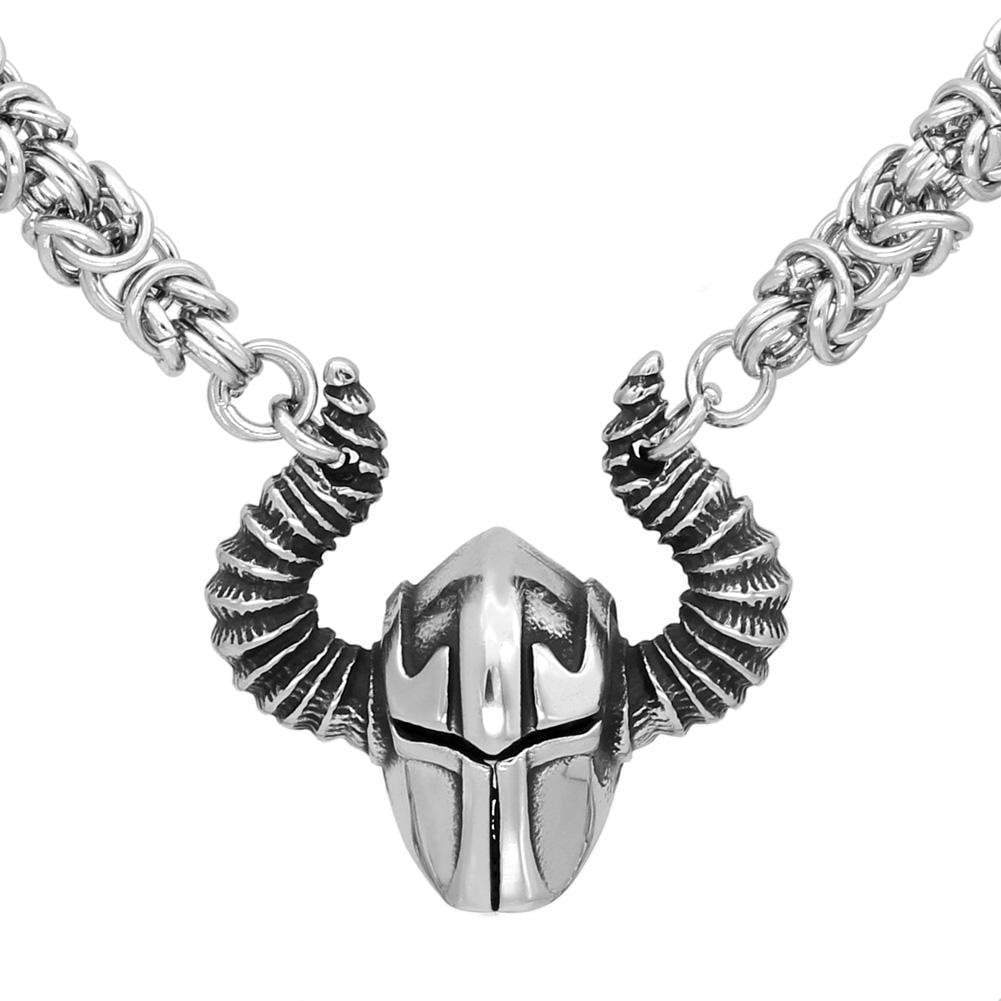 Vikings Horned Helmet Stainless Steel Necklace | Pendants & Necklaces | Wiccan Center