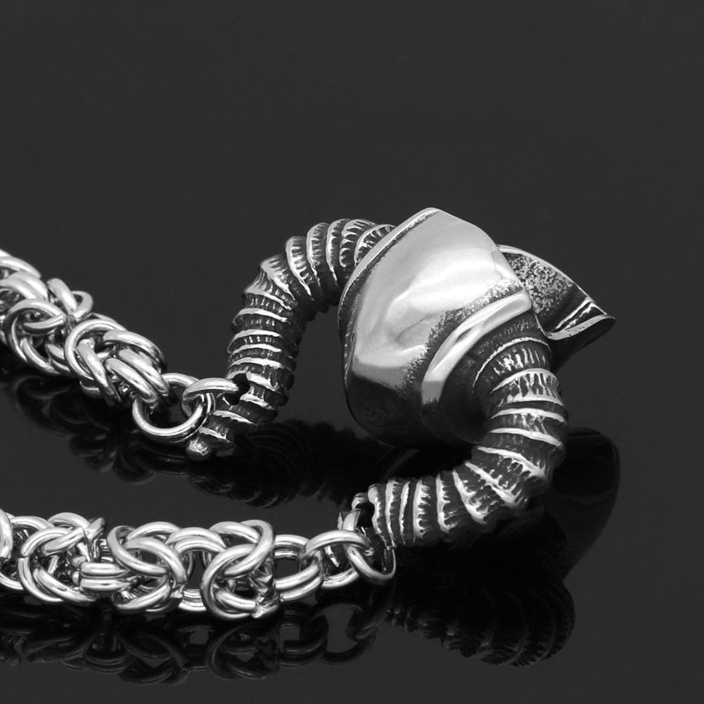 Vikings Horned Helmet Stainless Steel Necklace | Pendants & Necklaces | Wiccan Center