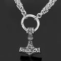Vikings Mjolnir Stainless Steel King Chain Necklace | Pendants & Necklaces | Wiccan Center