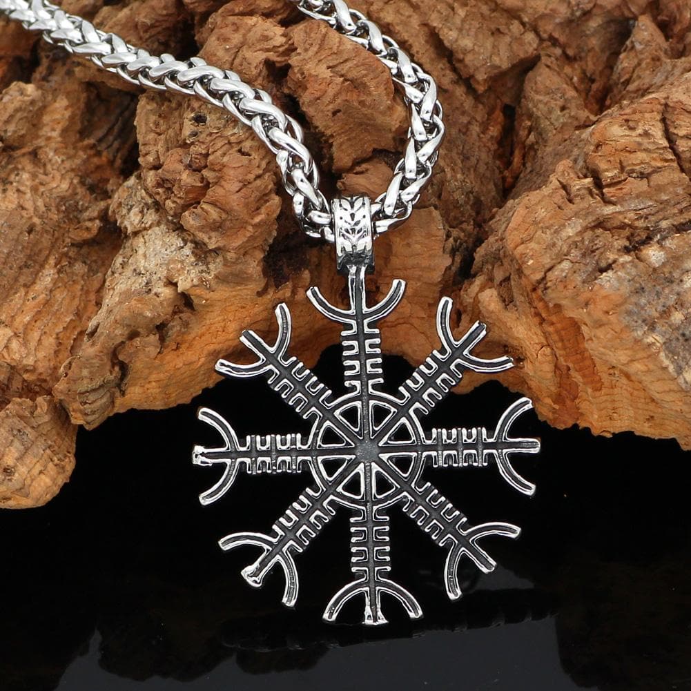 Vikings Helm of Awe Stainless Steel Necklace | Pendants & Necklaces | Wiccan Center