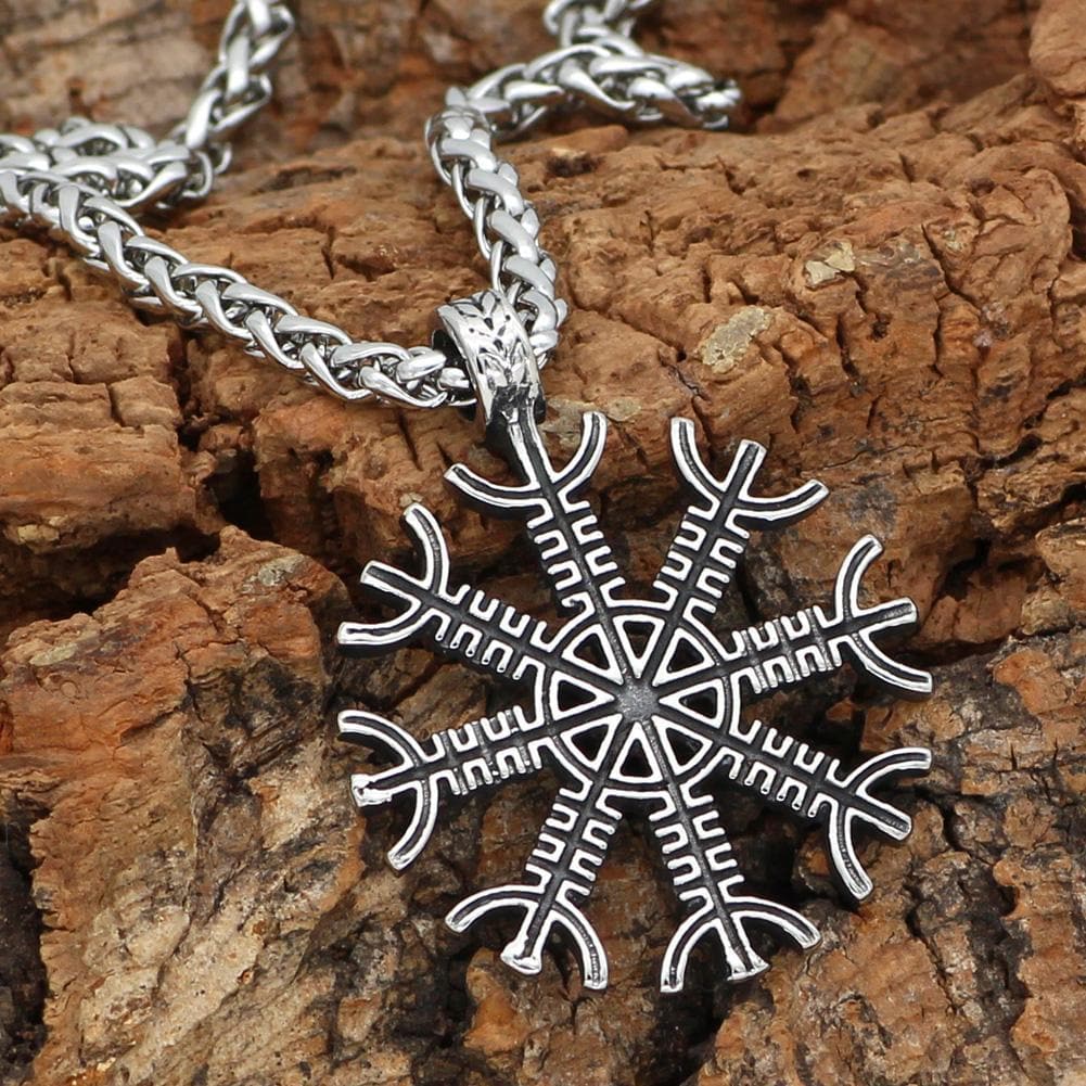Vikings Helm of Awe Stainless Steel Necklace | Pendants & Necklaces | Wiccan Center