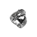 Vikings Aegishjalmur Raven Skull Ring | Rings | Wiccan Center