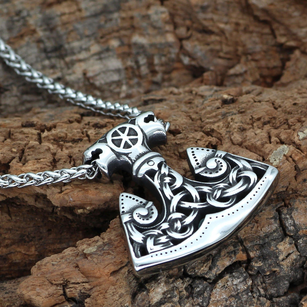 Vikings North Wind Wolf Stainless Steel Pendant Necklace | Pendants & Necklaces | Wiccan Center