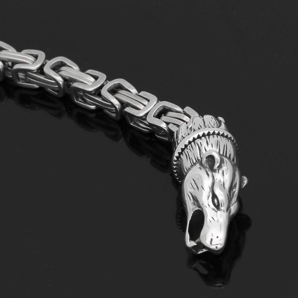 Vikings Fenrir Wolf Stainless Steel Bracelet | Bracelets | Wiccan Center