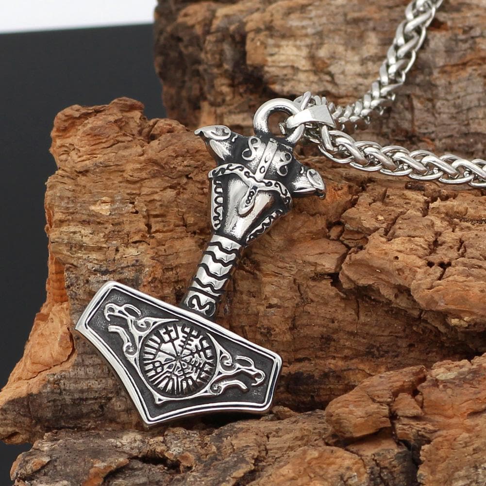 Vikings Thor's Hammer Stainless Steel Necklace | Pendants & Necklaces | Wiccan Center