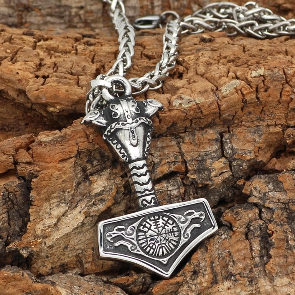 Vikings Thor's Hammer Stainless Steel Necklace | Pendants & Necklaces | Wiccan Center