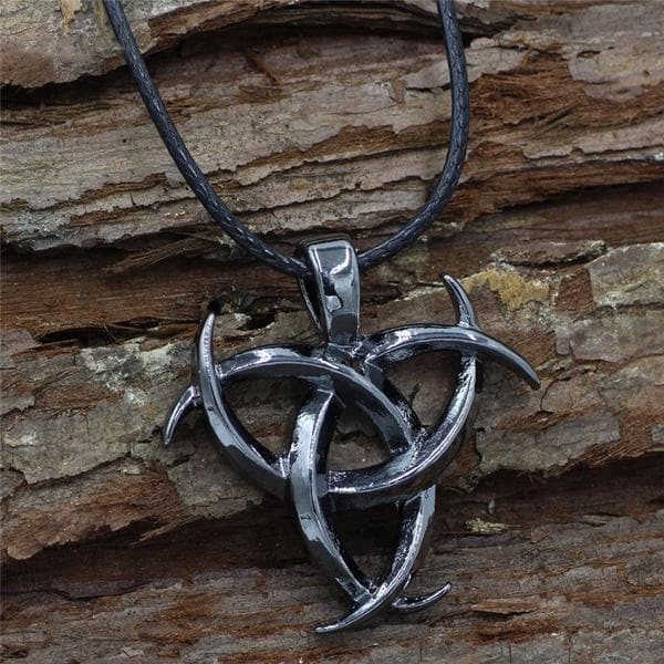 Vikings Triple Horn of Odin Stainless Steel Necklace | Pendants & Necklaces | Wiccan Center