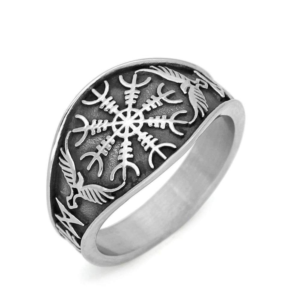 Vikings Helm of Awe Stainless Steel Ring | Rings | Wiccan Center