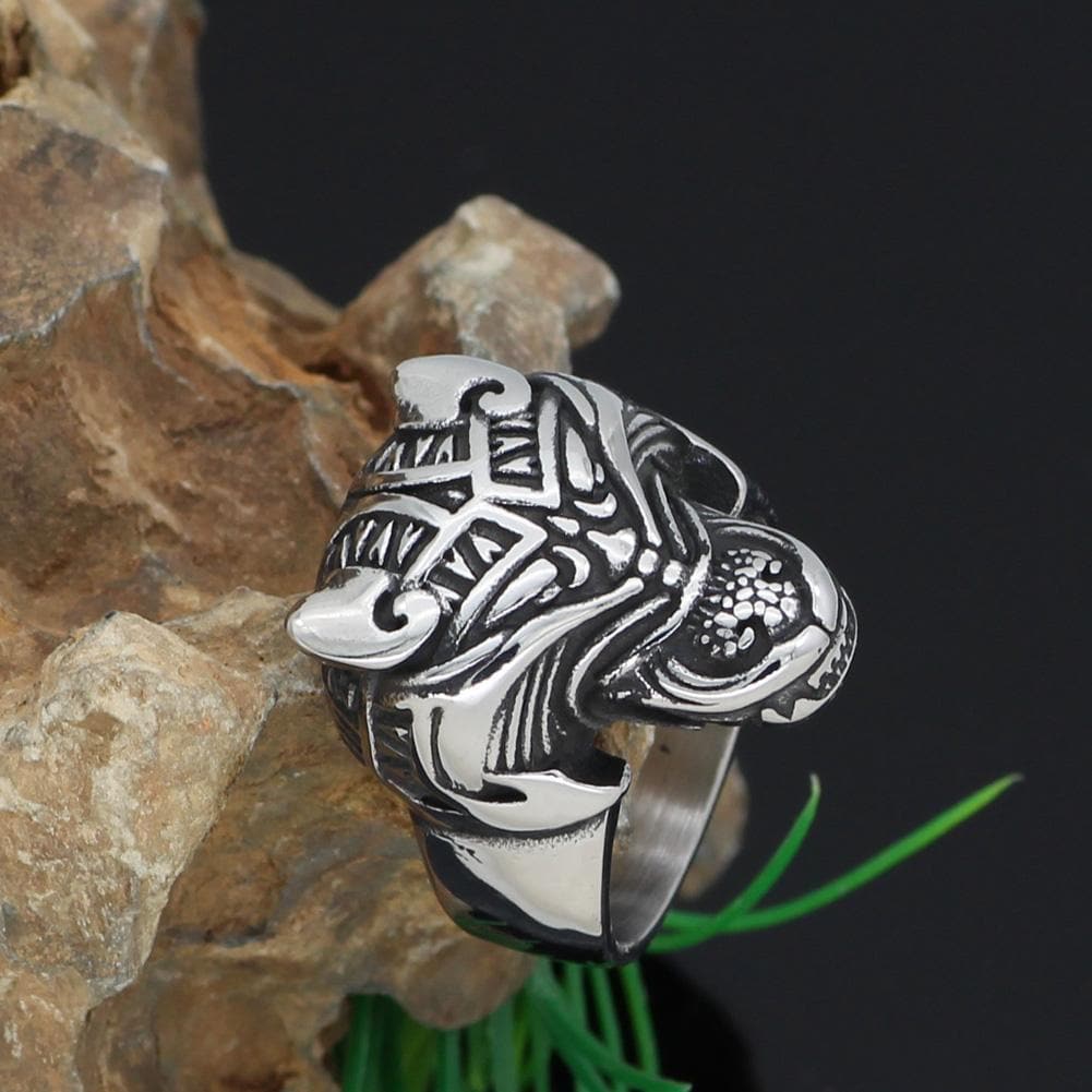 Vikings Bear Stainless Steel Ring | Rings | Wiccan Center