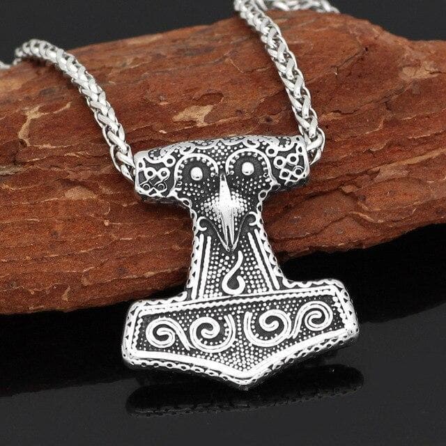 Viking Raven Mjolnir Necklace | Pendants & Necklaces | Wiccan Center