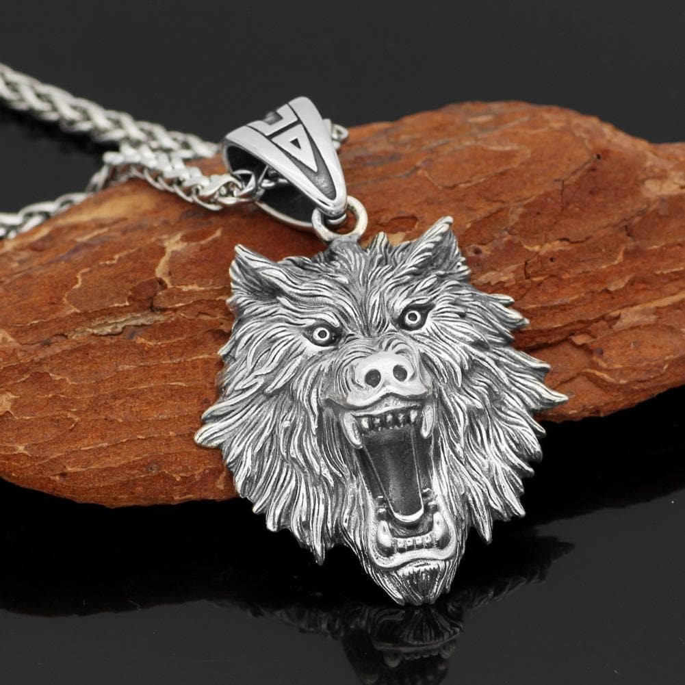Viking Wolf Fenrir Pendant Necklace | Pendants & Necklaces | Wiccan Center