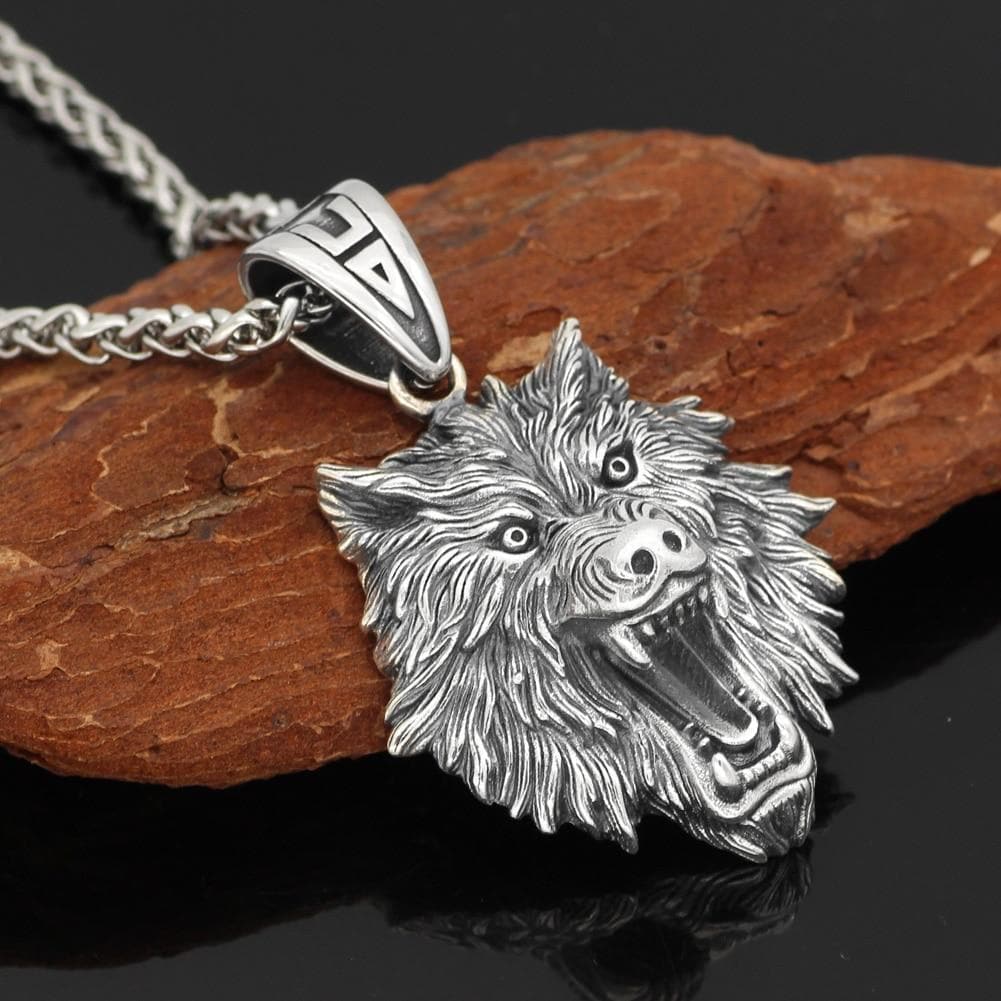 Viking Wolf Fenrir Pendant Necklace | Pendants & Necklaces | Wiccan Center