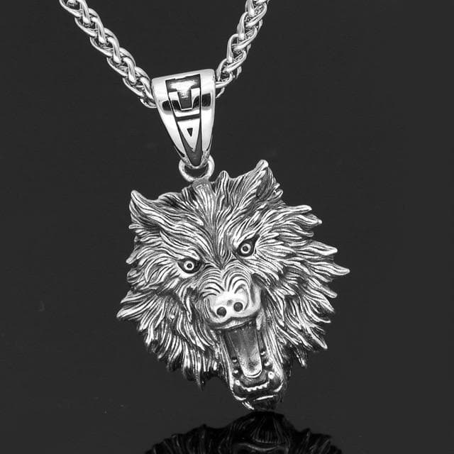 Viking Wolf Fenrir Pendant Necklace | Pendants & Necklaces | Wiccan Center