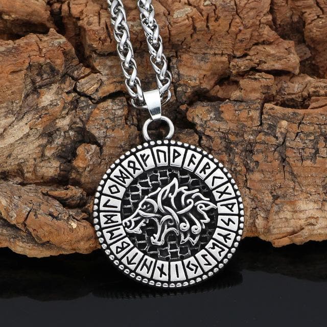 Viking Odin's Wolf Stainless Steel Necklace | Pendants & Necklaces | Wiccan Center