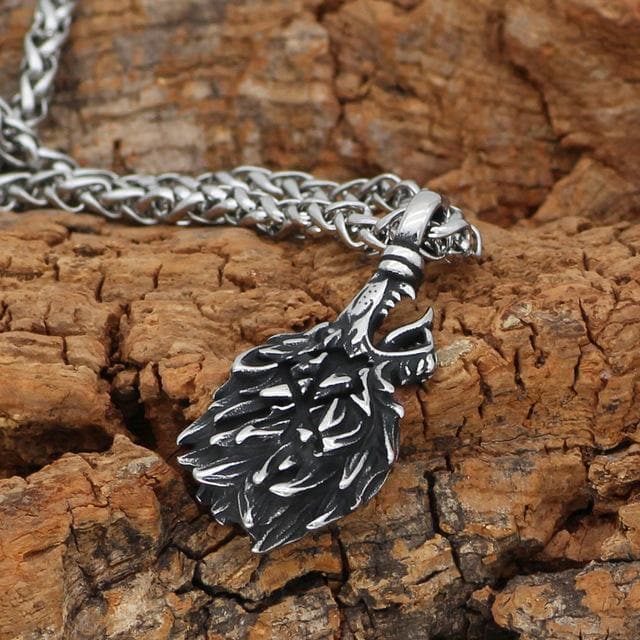 Viking Odin Wolf Head Fenrir Necklace | Pendants & Necklaces | Wiccan Center