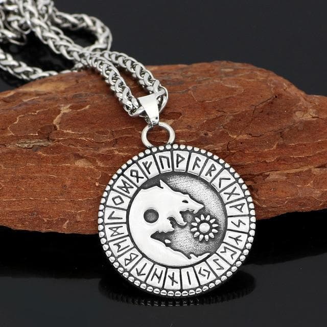 Viking Wolf Fenrir Rune Necklace | Pendants & Necklaces | Wiccan Center