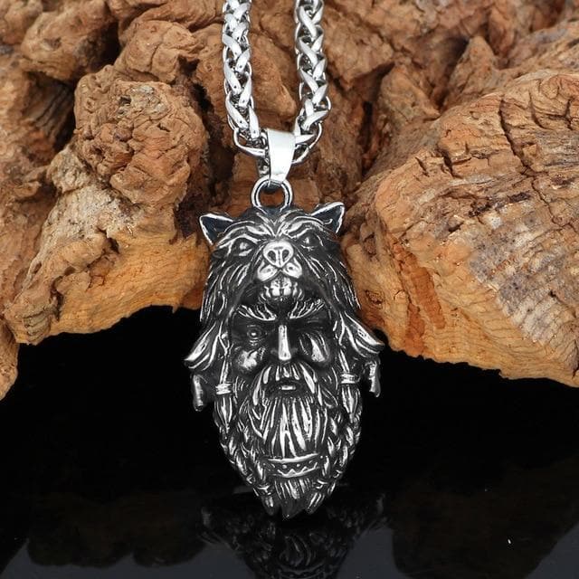 Viking Odin Wolf Head Necklace | Pendants & Necklaces | Wiccan Center