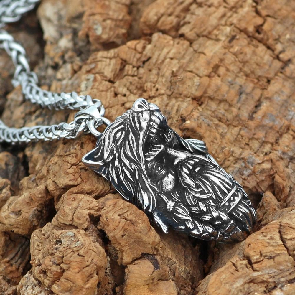 Viking Odin Wolf Head Necklace | Pendants & Necklaces | Wiccan Center