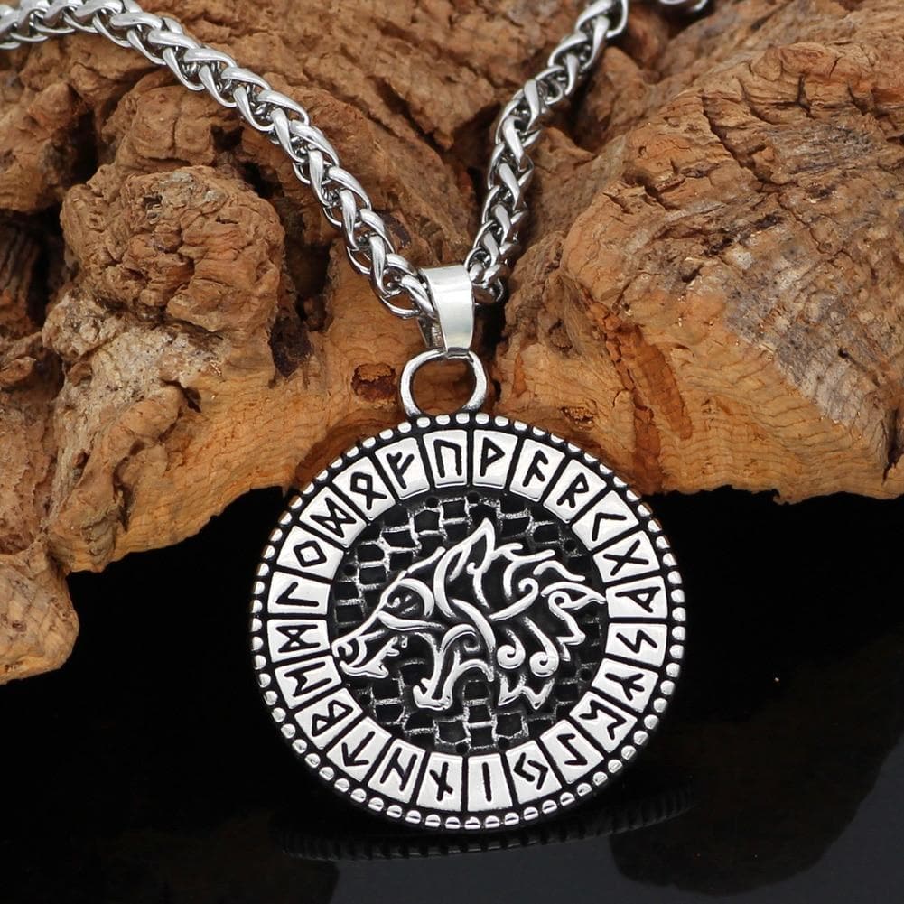 Viking Odin's Wolf Stainless Steel Necklace | Pendants & Necklaces | Wiccan Center