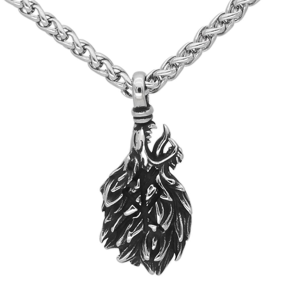Viking Odin Wolf Head Fenrir Necklace | Pendants & Necklaces | Wiccan Center