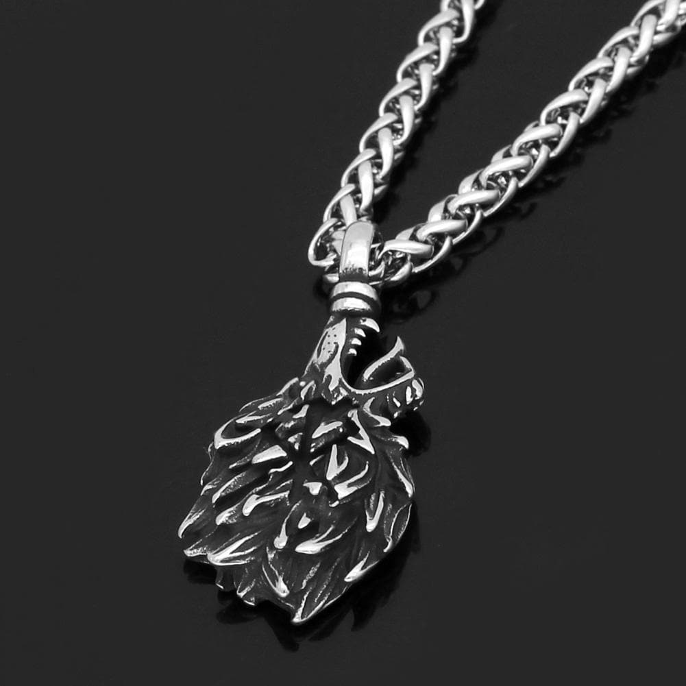 Viking Odin Wolf Head Fenrir Necklace | Pendants & Necklaces | Wiccan Center