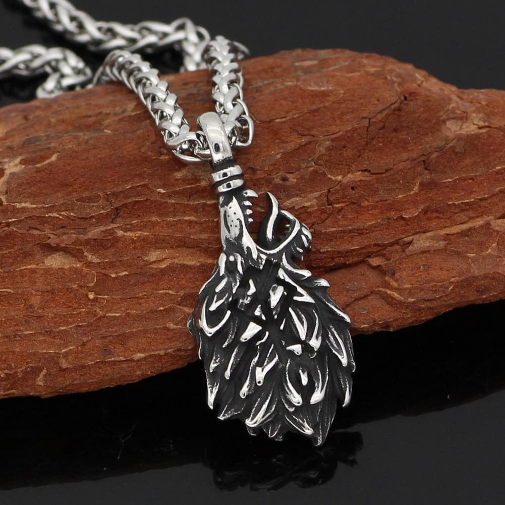 Viking Odin Wolf Head Fenrir Necklace | Pendants & Necklaces | Wiccan Center