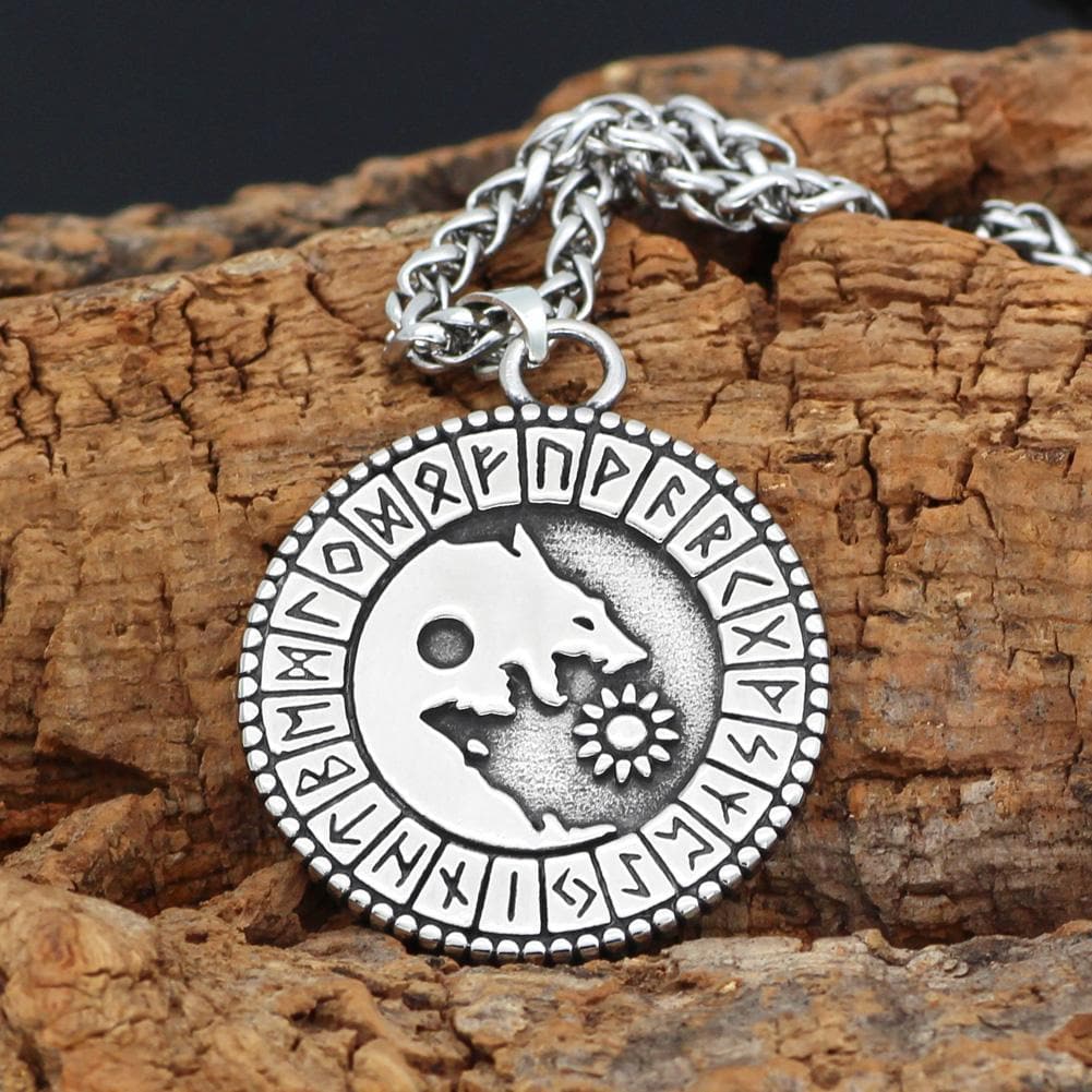 Viking Wolf Fenrir Rune Necklace | Pendants & Necklaces | Wiccan Center