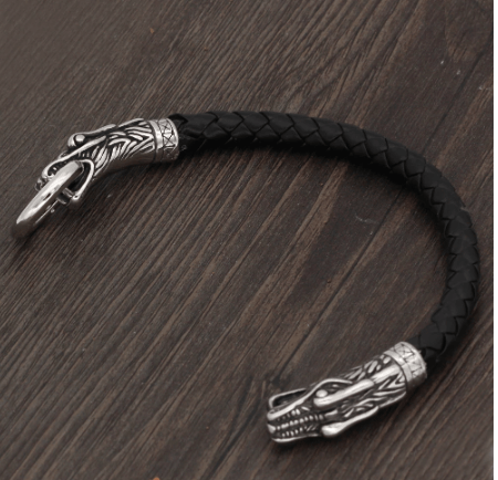Vikings Dragon Head Stainless Steel Bracelet | Bracelets | Wiccan Center