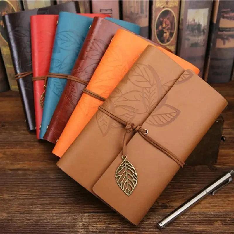 Vintage PU Leather Diary Notebook Journal Retro Book Traveler Planners Office School Supplies | STIL64831JRNAL | Wiccan Center
