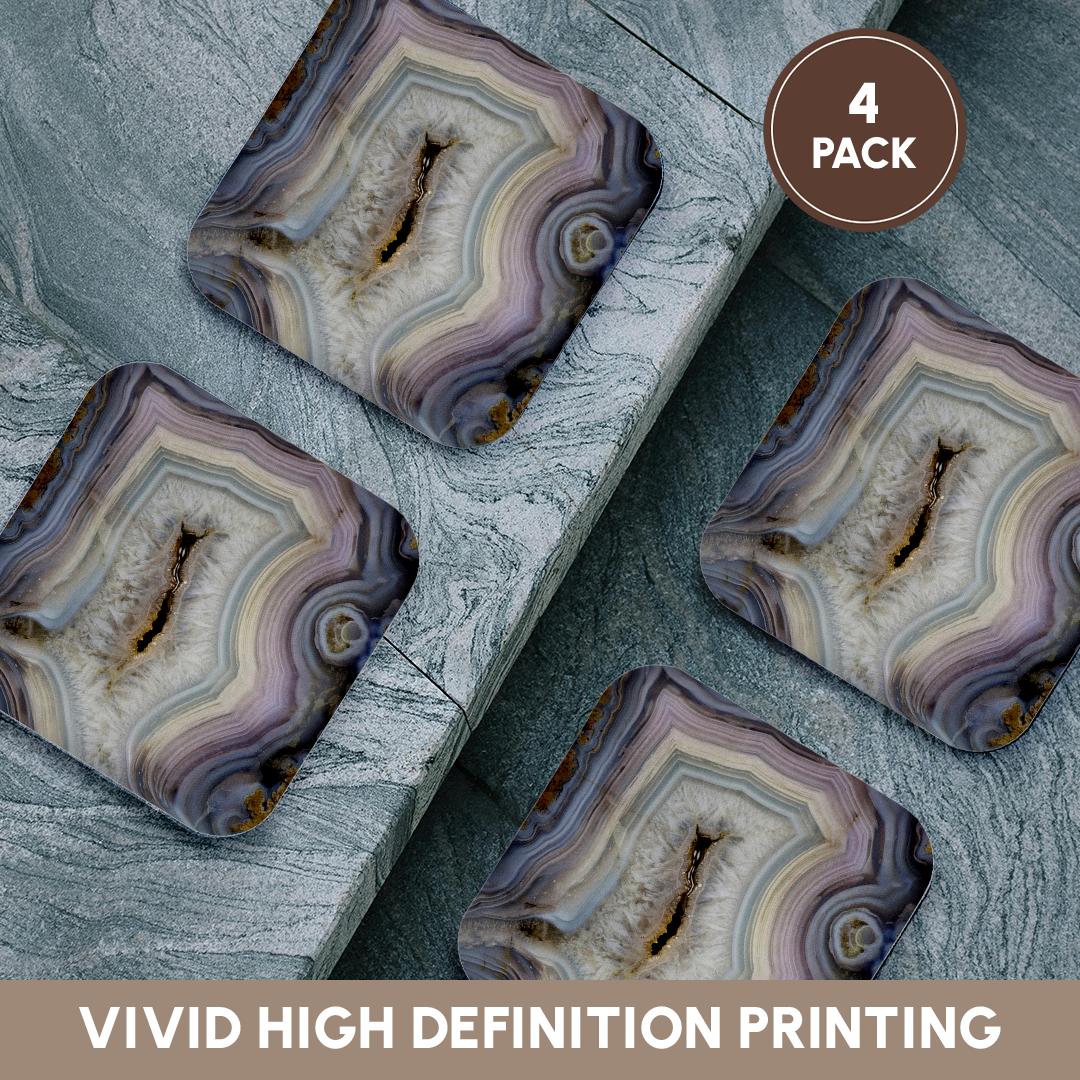 3dRose Danita Delimont - Abstract - Banded Agate, abstract pattern - Coasters (cst_231722)