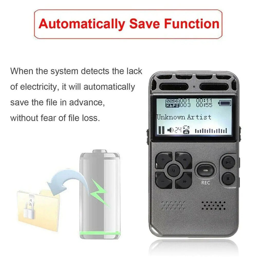 64GB Rechargeable LCD Digital Audio Sound Voice Recorder Dictaphone MP3 Player | | Wiccan Center