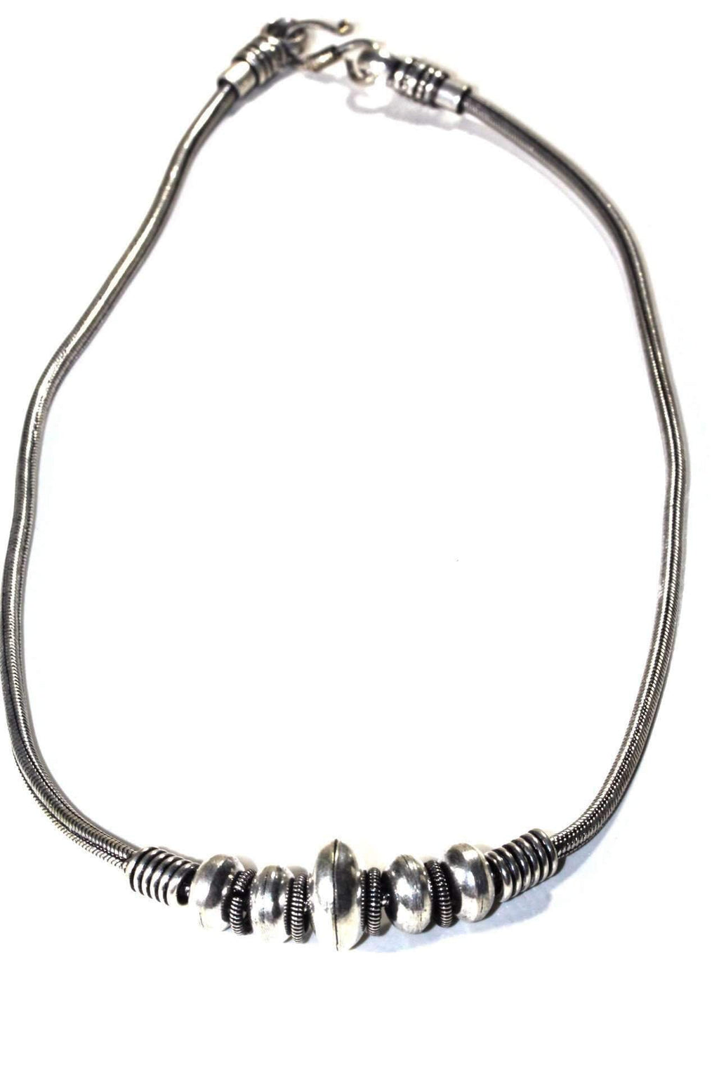 Warrior Tribal Necklace For Men Stainless Steel Beads
